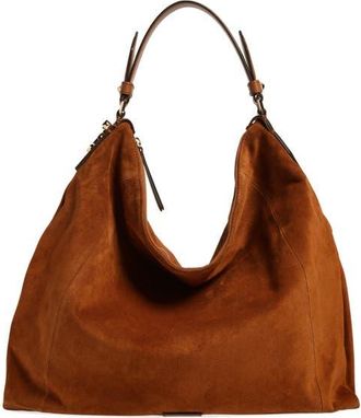 Jimmy Choo London Ana Suede Hobo Bag in Tan at Nordstrom