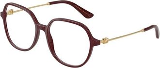 Dolce & Gabbana Butterfly Frame - Dames - Brillen - Rood - 54 MM - Accessoires