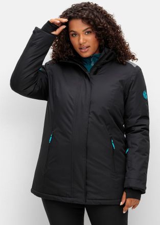 Sheego Skijacke SHEEGO, Damen, Gr. 40, schwarz, 100% Polyester, unifarben, Jacken Skijacke