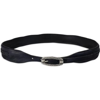 Fortela Che Essential Leather Belt in Black at Nordstrom, Size 90