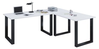 ebuy24 Escritorio De Madera Vcm Vcm Escritorio De Esquina Simple 220x220 Forma L Izquierda O Derecha Panel De Mesa De Trabajo De 80 Cm De Profundidad Mesa De