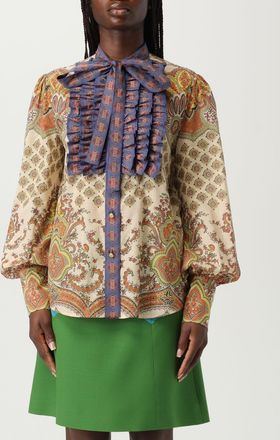 Valentino Camicia Valentino in cotone stampato con plastron