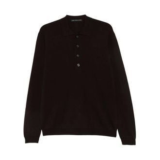 low brand Jersey de punto con cuello redondo - Knitwear - Hombre - Marr&oacute;n - 2XL