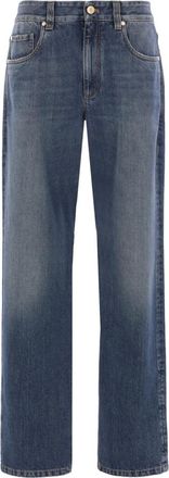 Brunello Cucinelli Brunello Cucinelli, Straight Jeans, female, Blue, Size: XS Brunello Cucinelli Jeans