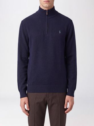 Polo Ralph Lauren Dolcevita in lana con mezza zip e logo Pony