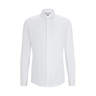 HUGO BOSS Overhemden, Heren, Wit, S, Katoen, Hank Overhemd
