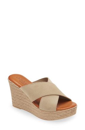 Cordani Braylin Espadrille Wedge Sandal in Sand Suede Aren at Nordstrom, Size 6.5Us