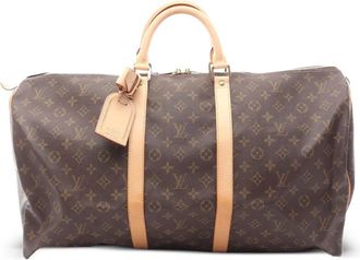Louis Vuitton Borsa da viaggio Keepall 55 con monogramma 2001 - Marrone