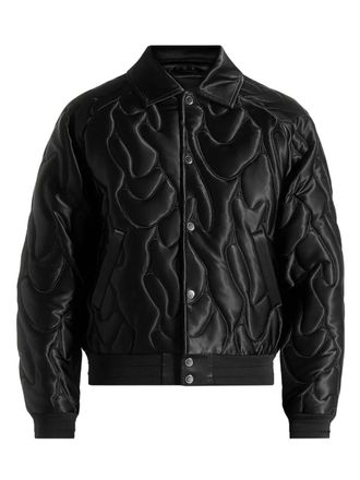 Mani&egrave;re De Voir Ugo quilted satin jacket - Black