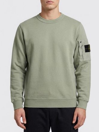 Stone Island Felpa a girocollo con tasca logo Stone Island