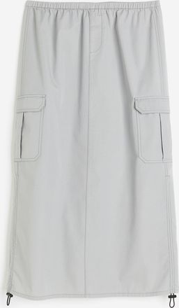 H&M Fallschirmjupe aus Baumwolle - Grau