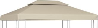 vidaXL vidaXL Telo di Ricambio per Gazebo 310g/m&sup2; Beige 3x4m