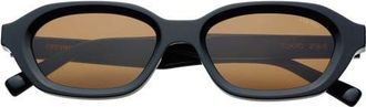 Freyrs Eyewear Tokyo Small Rectangular Sunglasses in Black/brown at Nordstrom