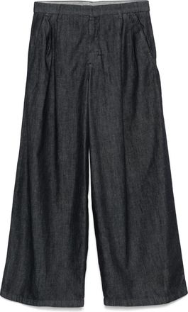 Max Mara Pantaloni con applicazione logo - Blu