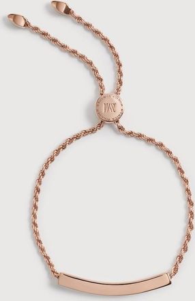 Monica Vinader Linear Chain Bracelet, Rose Gold Vermeil on Silver