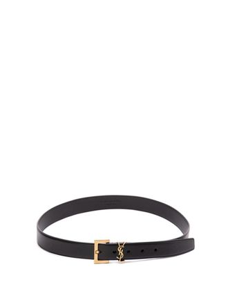 Saint Laurent Buckle Belt in Nero | FWRD