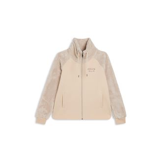 Freddy Felpa con zip e collo alto, maniche e collo in pile sherpa