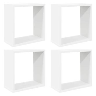 vidaXL Vidaxl - Estantes Cubo De Pared 4 Unidades Blanco 30x15x30 Cm