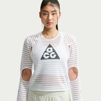 Nike Womens Nike ACG Radical AirFlow NXT Dri-FIT Long-Sleeve Trail Running Top in White | IQ5852-100