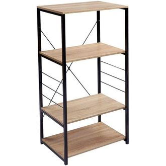 Woltu Scaffale per Cucina 4 Ripiani Mensola da Cucina Scaffalature 60x40x123.5cm Rovere - Woltu