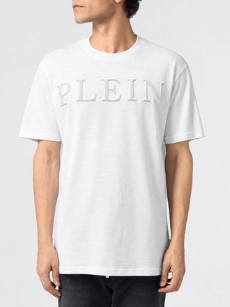 Philipp Plein T-shirt in cotone a maniche corte con logo tono su tono