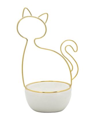 Sagebrook Home 10In Cat Trinket Tray