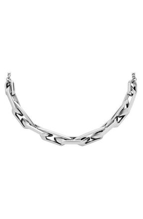 Diesel Stainless Steel Open Link Necklace in Silver at Nordstrom
