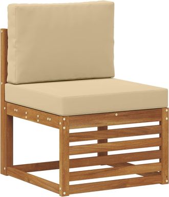 vidaXL Sof&aacute; Intermedio De Exterior Madera De Acacia S&oacute;lida Natural Vidaxl