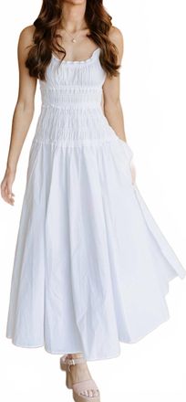 Olivaceous Remi Midi Dress In White