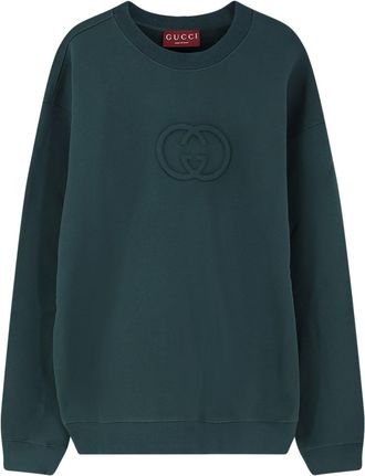 Gucci Cotton Sweatshirt With Gg Incrocio Detail