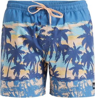 Quiksilver Boardshorts QUIKSILVER Everyday Straight 15, Herren, Gr. M, blau (coronet blau tropicamo), Obermaterial: 100% Microfaser;, Hosen Boardshorts