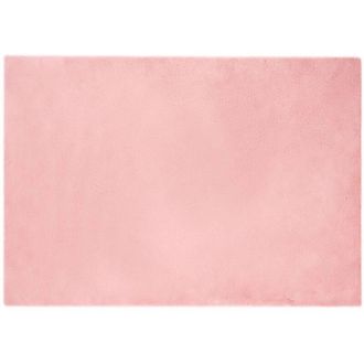 vidaXL Anti-Slip Faux Rabbit Fur Rug Olite Pink 160 x 230 cm Polyester vidaXL