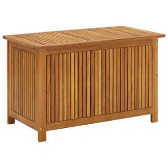 Berkfield Home Garden Storage Box 90x50x58 cm Solid Acacia Wood in Brown | Size: 90 x 50 x 58 cm