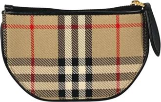 Burberry Tweedehands leren portemonnees - unisex - Vintage Accessoires - Beige - ONE Size - Vintage