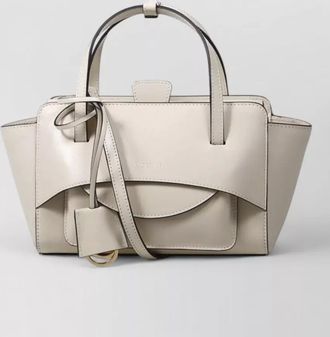 Hidesins structured tote bag flap design strap