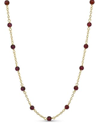 Jewelmak 14K Rhodolite Garnet Necklace