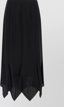 Valentino Garavani crepe de chine skirt asymmetric hem