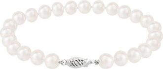 Splendid Pearls Silver 6-7Mm Pearl Bracelet