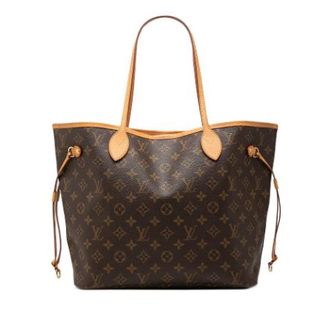 Louis Vuitton Pre-owned Neverfull MM - Dames - Pre-owned - Bruin - Maat: ONE Size Zijde