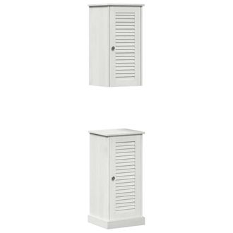 Berkfield Home Bathroom Furniture Set 2 pcs Antique white 37 x 34 x 80 cm in Off-White