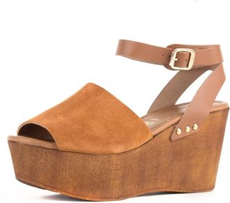 Seychelles Womens Forward Wedge Sandal In Cognac