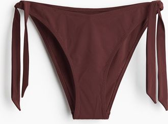 H&M Tie-Tanga Bikinihose - Brown