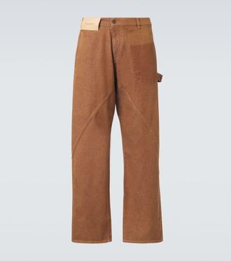 【JW ANDERSON】 フォールドオーバーパンツ ブラウン JW Anderson フォールドオーバー パンツ | ブラック | FARFETCH JP