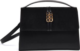 Baldinini Su&egrave;de en lederen crossbody tas - Dames - Handtassen - Zwart - ONE Size - Su&egrave;de - Tassen