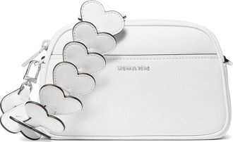 Michael Kors Jet Set Small Camera Xbody Cross Body Womens Handbags Optic White : SM, Leather