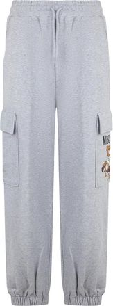 Moschino Cargo broek met zakken - Dames - Sweatpants - Grijs - 2XS - Katoen - Broeken