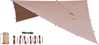 OEM Lona Bushmen Hot 3x3 De Algod&oacute;n - Lona De Polialgod&oacute;n De 220 G/m&sup2; Con Salida De Chimenea