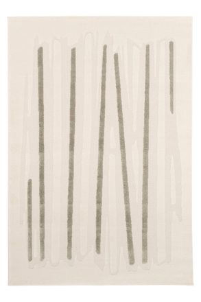 AFK Living Alfombra muy suave con efecto relieve beige 120 x 170 cm