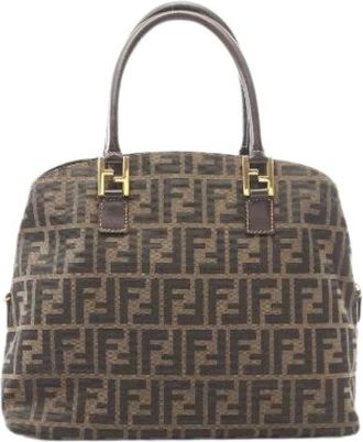 Fendi Pre-owned Borsa in Tela Zucca e Pelle - - Pre-owned - Donna - Marrone - ONE SIZE