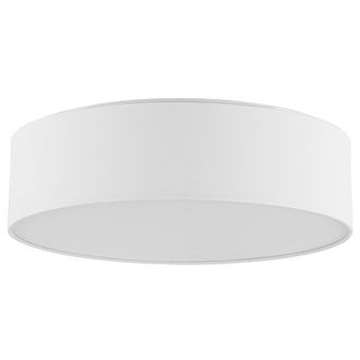 Beliani Beliani - L&aacute;mpara De Techo Blanca Poli Algod&oacute;n Pantalla De Tambor De Tela &Oslash; 45 Cm Boho Moderno Rena